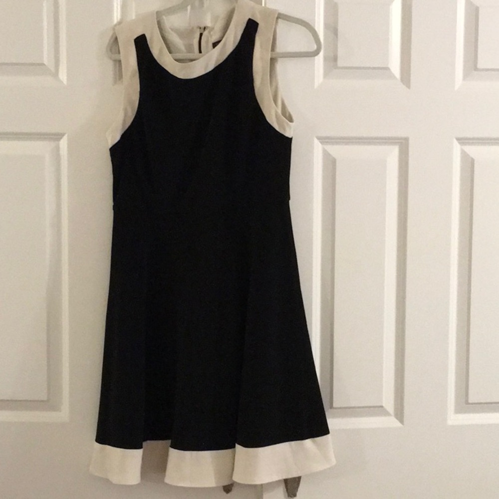 Simple black and white dress